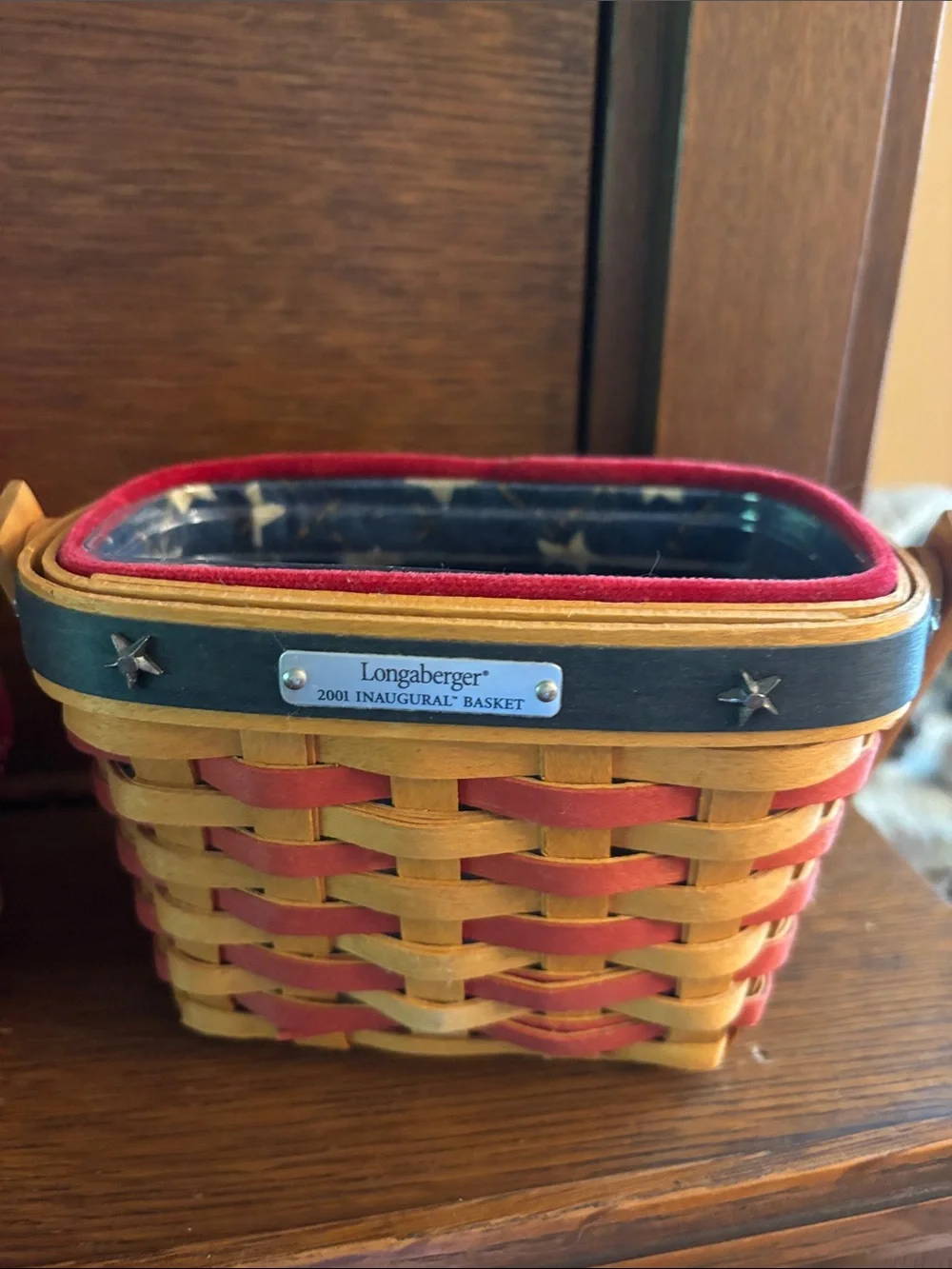 Longaberger Shaker Taker Basket and 2001 Inaugural Basket